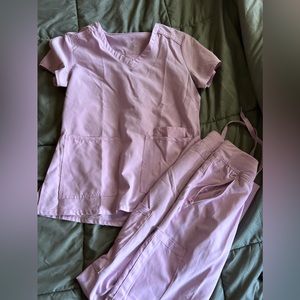 Light purple Med Couture Scrub set